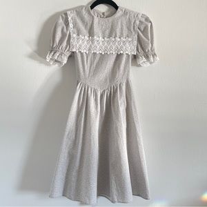 Gunne Sax Floral Lace Dress